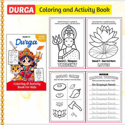 COMBO of 4 - Hindu Goddesses Coloring Books for Kids